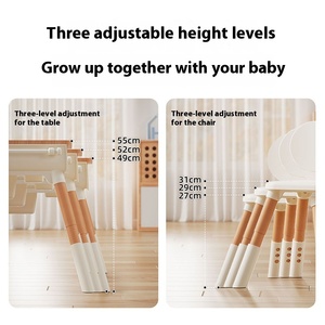 Mesa <span class=keywords><strong>de</strong></span> Juego Doble Multifuncional Moderna para Niños con Silla para Pintar <span class=keywords><strong>de</strong></span> <span class=keywords><strong>Madera</strong></span>, Ampliada y Ensanchada para Aprendizaje Divertido en Casa, Venta Directa <span class=keywords><strong>de</strong></span> Fábrica - Product Image 3