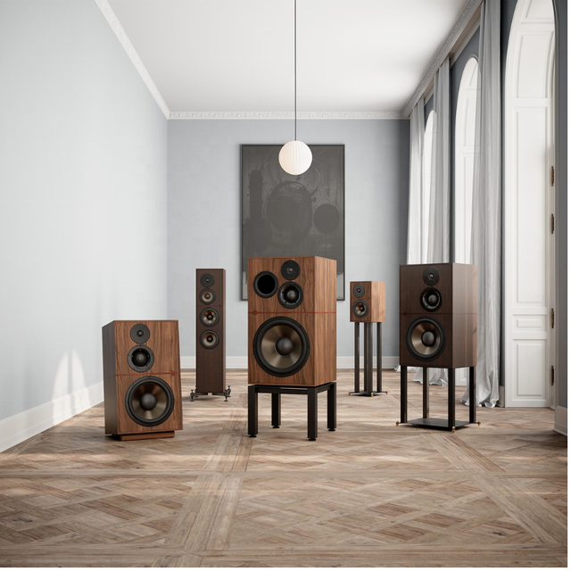 Revival Audio ATALANTE 7 Evo 15inch 3-way Hi-Res Audio 6-Ohm Square Wood Design 23Hz-24kHz Shelf/Floor Mount Hifi Desktop