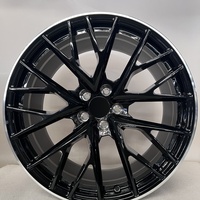 Alloy Aluminium Tempa 12000T Pesanan Khusus Baru |   Standar DOT |   MOQ 4 18-24 Roda Desain Mesh Hitam Mengkilap dengan Pinggiran Mesin untuk Polestar4