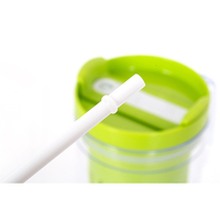 Gobelet en plastique de 1200ml avec infuseur de fruits et paille Verres de camping de grande capacité pour l'eau bouillante