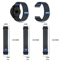 Bracelets de montre QuickFit en nylon à boucle vague océanique OEM en gros, accessoires de remplacement pour bracelets de sport Garmin Fenix 8 7 Pro