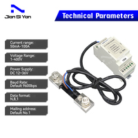 JSY-MK-229 100A AC DC Pengukur Energi RS485 Voltmeter Ammeter Listrik Din Rail Wattmeter Kwh Meter
