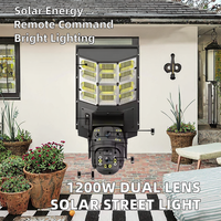 100000Lithium extérieur 1200W lumière solaire de jardin Led 4K 8MP double objectif CCTV IP PTZ caméras 4G WiFi CMOS capteur ABS IP66 pour route