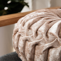 Fabricant Amity Vente en gros Oreiller de roue en velours citrouille simple et solide de luxe Style nordique pour la maison Canapé Hôtel Décoration