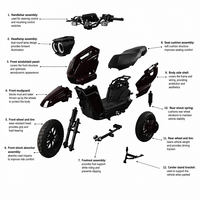 Scooter électrique 72V 1000W 2000W 60V 12 pouces pour adultes, avec carte NFC, grande roue, véhicule urbain, fabriqué en Chine, économique