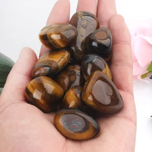 Natural Gemstone Tiger Eye 2-3cm Healing Crystal Tumbled Stone For Crystal Craft