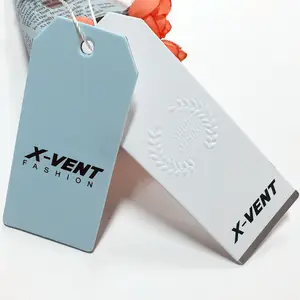 Bán sỉ các tông hangtags OEM giấy treo thẻ tốt nhất treo thẻ cho quần jean quần áo - Product Image 1