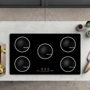 Table de cuisson à <span class=keywords><strong>induction</strong></span> à 5 brûleurs de <span class=keywords><strong>90</strong></span> <span class=keywords><strong>cm</strong></span> avec îlot intégré Smart APP Control pour usage domestique - Product Image 1
