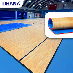 Suelo Laminado Sintético de Fábrica, Vinilo PVC Ignífugo, Absorción de Impactos, Impermeable, Moderno, <span class=keywords><strong>para</strong></span> Canchas de Baloncesto Interiores - Product Image 1