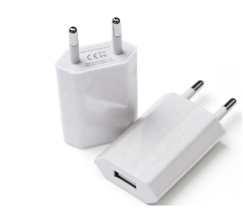 DC5V 1A универсальный импульсный источник питания USB адаптер питания настенное зарядное устройство розетка ЕС штекер белого цвета