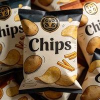 Sachet personnalisé à soufflet latéral pour chips, emballage alimentaire résistant à l'humidité pour garder les aliments croustillants, idéal pour les snacks frits, le lait et les aliments pour animaux de compagnie