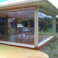 Store enrouleur ZipScreen en PVC avec moustiquaire en polyester, fermeture éclair, transparent, anti-moustiques et pare-soleil, pour salon, extérieur, café, patio, taille personnalisable
