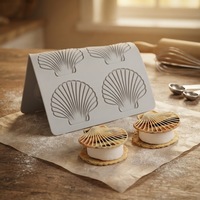AK Shell Silicone Tuile Stencils Lace Mats Cake Moulds for Cookie Dessert Plating Baking Mat Bakeware Sugarcraft Tools LFM-549