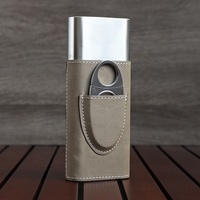 Cadeau d'anniversaire personnalisé : Étui à cigares en similicuir, boîtes à cigares vides pour 3 cigares, vente en gros, humidor en similicuir vierge laserable