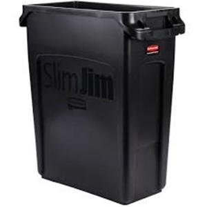 Contenitore per Rifiuti Slim Jim 60 L Nero Ventilato - Product Image 1