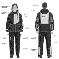 Ensemble imperméable et coupe-vent épais pour la pluie, veste et pantalon, unisexe adulte pour livreur de scooter électrique, vente en gros OEM