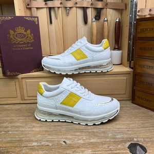 Zapatillas de Lujo para Hombre 100% Piel de Cocodrilo - Suela Gruesa con Amortiguación de Aire, Forro de Piel de Becerro, Zapatos Cómodos para Uso Diario y Viajes - Product Image 2