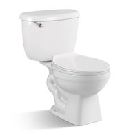 Ada Modern Mini Ensemble de toilettes en céramique allongée en forme de S Articles sanitaires de salle de bain standard avec structure en deux pièces Drainage en S