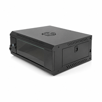Kabinet Server Dinding 4U Kustom 19 Inci dengan Pintu Kaca dan Panel Samping yang Dapat Dilepas