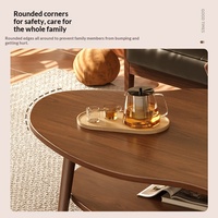 Nouvelle table basse en bois de petite taille avec rangement double couche, multifonctionnelle pour petits appartements et salons, légère