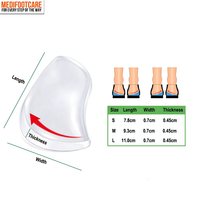 Semelles intérieures en silicone à talon compensé médial et latéral - Inserts correctifs pour l'alignement du pied, la douleur du genou arqué, les jambes arquées, l'arthrose