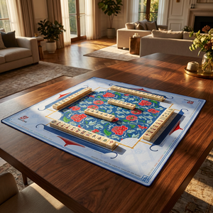 Tapis de table de mahjong et de <span class=keywords><strong>poker</strong></span> en microfibre antidérapant, grand format, imperméable, avec bords cousus, durable, taille personnalisable, écologique, américain - Product Image 5