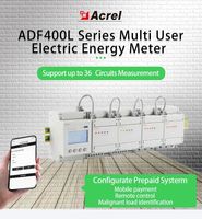 Compteur d'énergie intelligent Acrel DIN Rail ADF400L, compteur d'énergie multicanal avec Modbus TCP RS485 pour système de surveillance de l'énergie