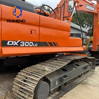 Excavatrice sur chenilles d'occasion Doosan Dx300lc-9c de 30 tonnes avec moteur, boîte de vitesses, pompe et PLC - Occasion Corée du Sud