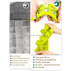 Molde de Hielo de Cristal en Forma de Estrella, Fácil de Presionar, <span class=keywords><strong>Mini</strong></span> Cubitos de Hielo de Silicona, Ecológico, para Máquinas de Helados - Product Image 3