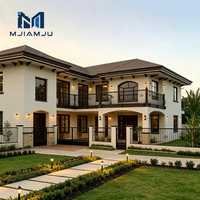 Casa Prefabricada de Acero Ligero Contemporánea de 2 Pisos, Personalizada de Fábrica, Transpirable, Tipo Villa de Lujo, Móvil, con Ventanas Completamente de Vidrio