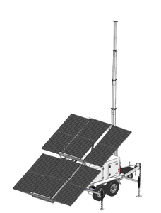 Tours d'éclairage solaires portables avec lampes LED à haut lumen, barre lumineuse rotative à 360 degrés - Product Image 4