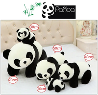 Peluche Panda Blanc Assis Personnalisée, Grande Taille, Adorable, Réaliste, Kawaii, Douce