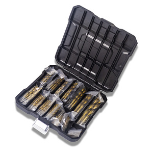 Twist <b>Drill</b> <b>Bit</b> Set 99pcs Titanium Plated Gold Finish For Metal Drilling In Black <b>Box</b> Pack - Product Image 4