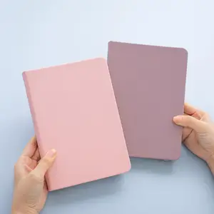 Caderno de capa dura para escola de meninas, caderno de couro em branco A5 para revistas e revistas, coleção de cadernos