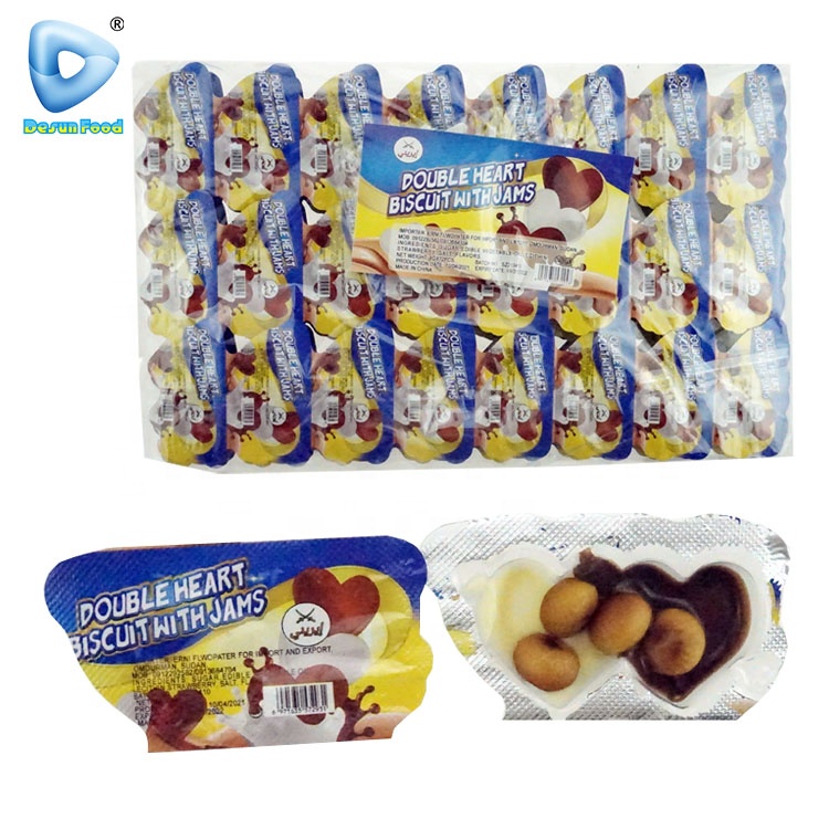 Китай, оптовая продажа, Сладкий Мини-шоколад в форме сердца с печеньем