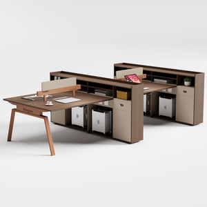 Thiết kế hiện đại chất lượng tiêu chuẩn kích thước double side nội thất văn phòng bảng 2 người nhân viên Máy Trạm văn phòng làm việc bàn - Product Image 5