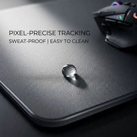 Tapis de souris de jeu en verre trempé micro-gravé, étanche, accessoires PC, suivi précis au niveau des pixels, pour joueurs E-sport, logo OEM personnalisé