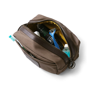 100% bông vải vệ sinh cá nhân Túi phẳng thiết kế du lịch <span class=keywords><strong>dopp</strong></span> Kit xách tay vệ sinh rửa túi với da TRIM - Product Image 5