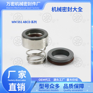 ซีลเครื่องกลสแตนเลสทนอุณหภูมิสูง 551ABCD-12~100 มม. แหวนซีลน้ำเพลาฟลูออโรรับเบอร์ - Product Image 4