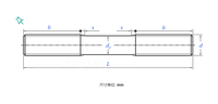 Double End Stud Custom Threaded Rod Black Carbon Steel M6-M42 High Strength Industrial Equipment Hebei Manufacturer