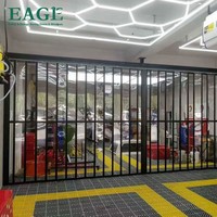 Portes transparentes de volet d'écran d'accordéon de polycarbonate en plastique d'aluminium commercial diviseur de pièce pliant intérieur