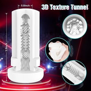 Mesin Masturbator otomatis dapat ditarik, mainan seks pria dewasa dasar pemanas TPE - Product Image 4