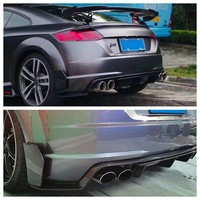 Diffuseur de pare-chocs arrière en fibre de carbone RCF pour Audi TTS TTRS MK3 avec panneaux latéraux TTRS 2015-2019