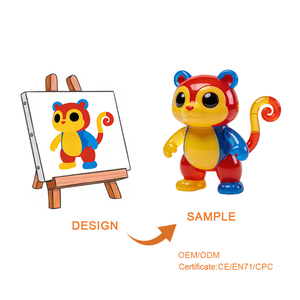 Ours en peluche jaune en PVC fabriqué en usine, design de dessin animé, jouets de collection adaptés aux enfants et aux passionnés d'anime, personnalisation de jouets en PVC - Product Image 4