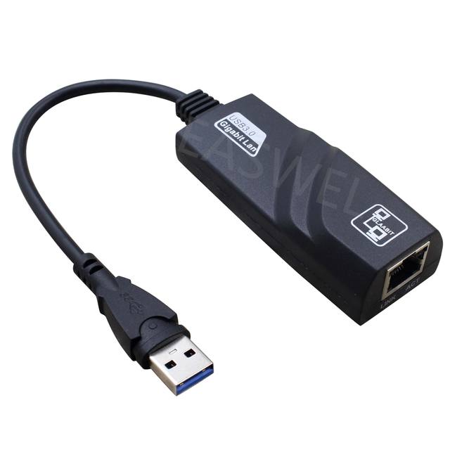 Cantell 10/100/1000 Mbps USB 3.0 to Ethernet RJ45 USB C Lan Gigabit Network Adapter Converter Compatible for OS WIN