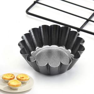 Nouveauté 6.5 CM/2.5 pouces en acier au carbone <span class=keywords><strong>Mini</strong></span> moule à tarte antiadhésif tarte oeuf ananas moule casserole gâteau plateau de cuisson - Product Image 6
