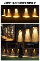 Lampe murale solaire LED extérieure rechargeable, étanche IP65, blanc chaud, pour jardin, clôture, avec capteur de contrôle, conforme RoHS
