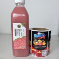 Étiquettes personnalisées imprimées en vinyle imperméable adhésif pour bouteilles d'eau, de jus et de boissons en verre