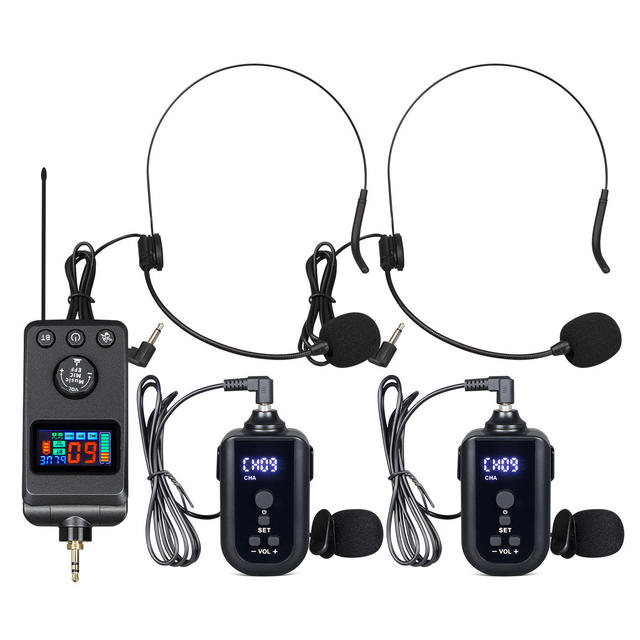 Cardioid Classroom Microphone XLR Teacher's Handheld Noise Cancelling Headset Anti-Howling Rechargeable Body Pack Wireless