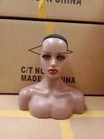 Tête de mannequin en plastique avec épaules, nouveau design, prix abordable, pour présentation de perruques